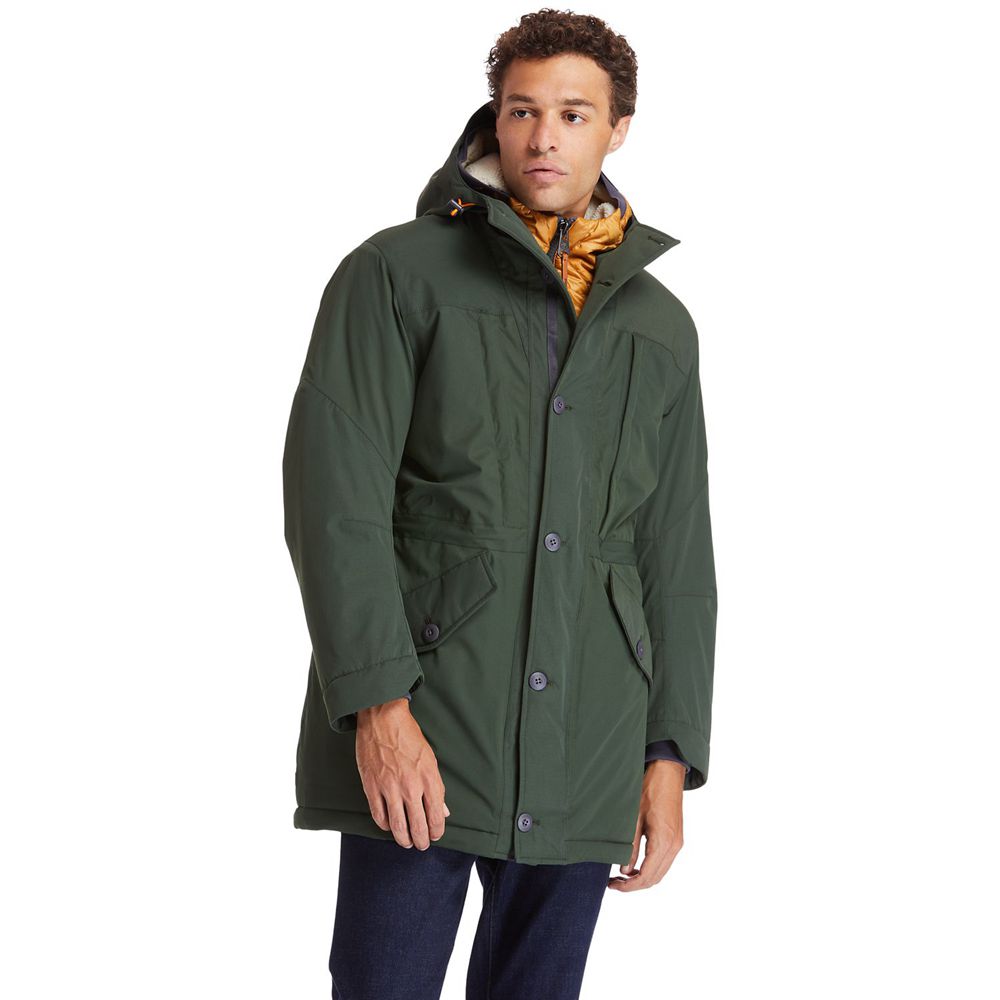 Timberland Mens Jackets Outdoor Heritage Ecoriginal Parka with DryVent™ Technology - Dark Green - In